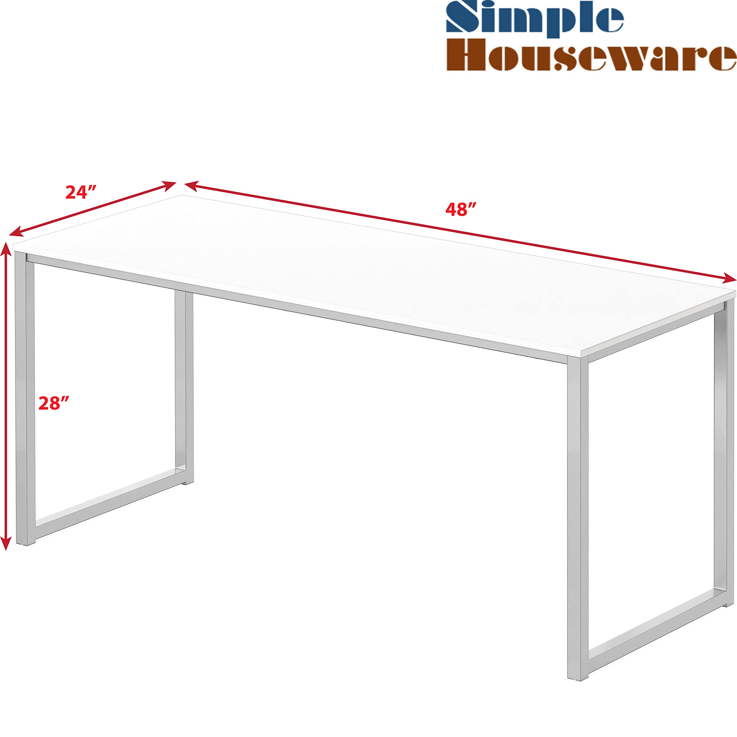 Assembling SHW Mission desk with labeled hardware and quick instructions.