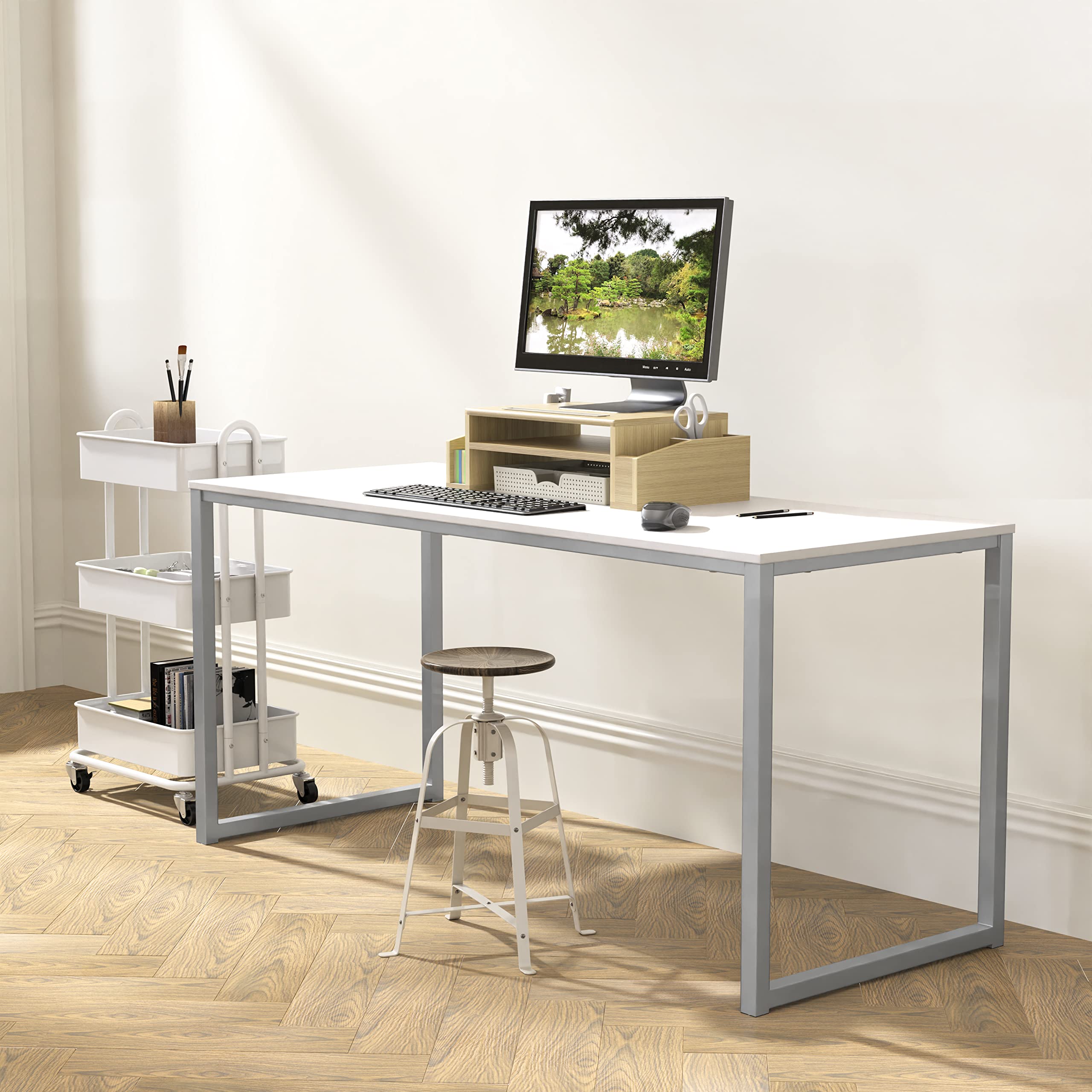 Home office scene featuring SHW Mission desk for remote work and study.