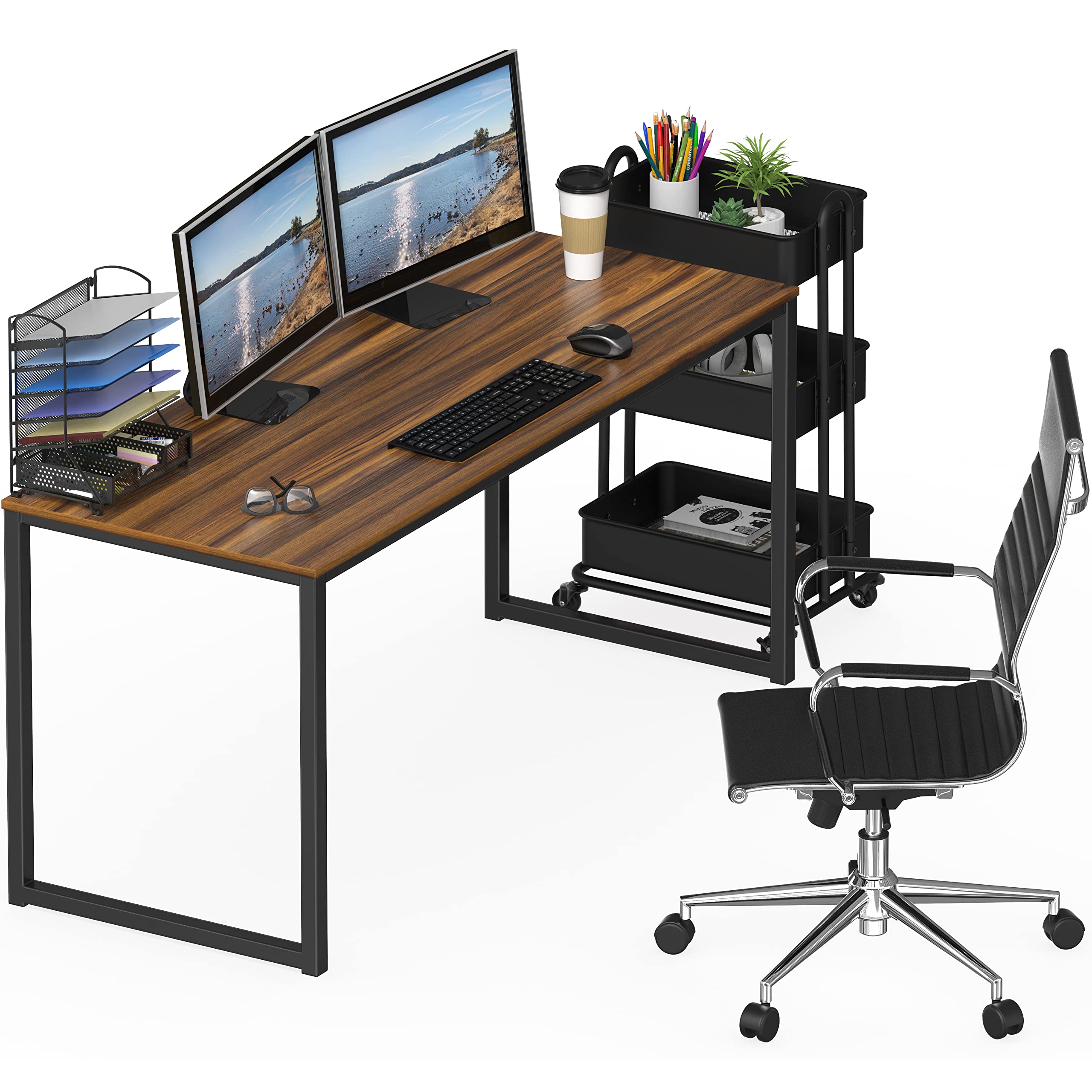SHW Mission 55 ready for multi-monitor setups with ample room.
