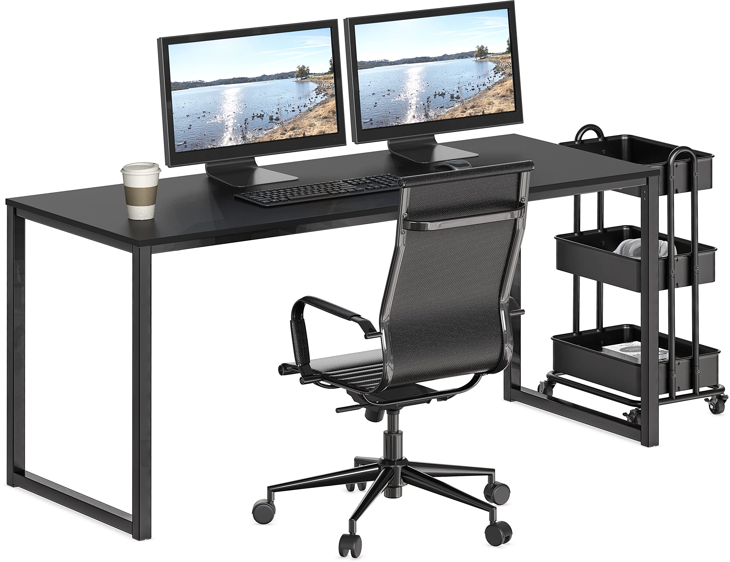 SHW Mission 55-inch desk monitor setup ready for productivity