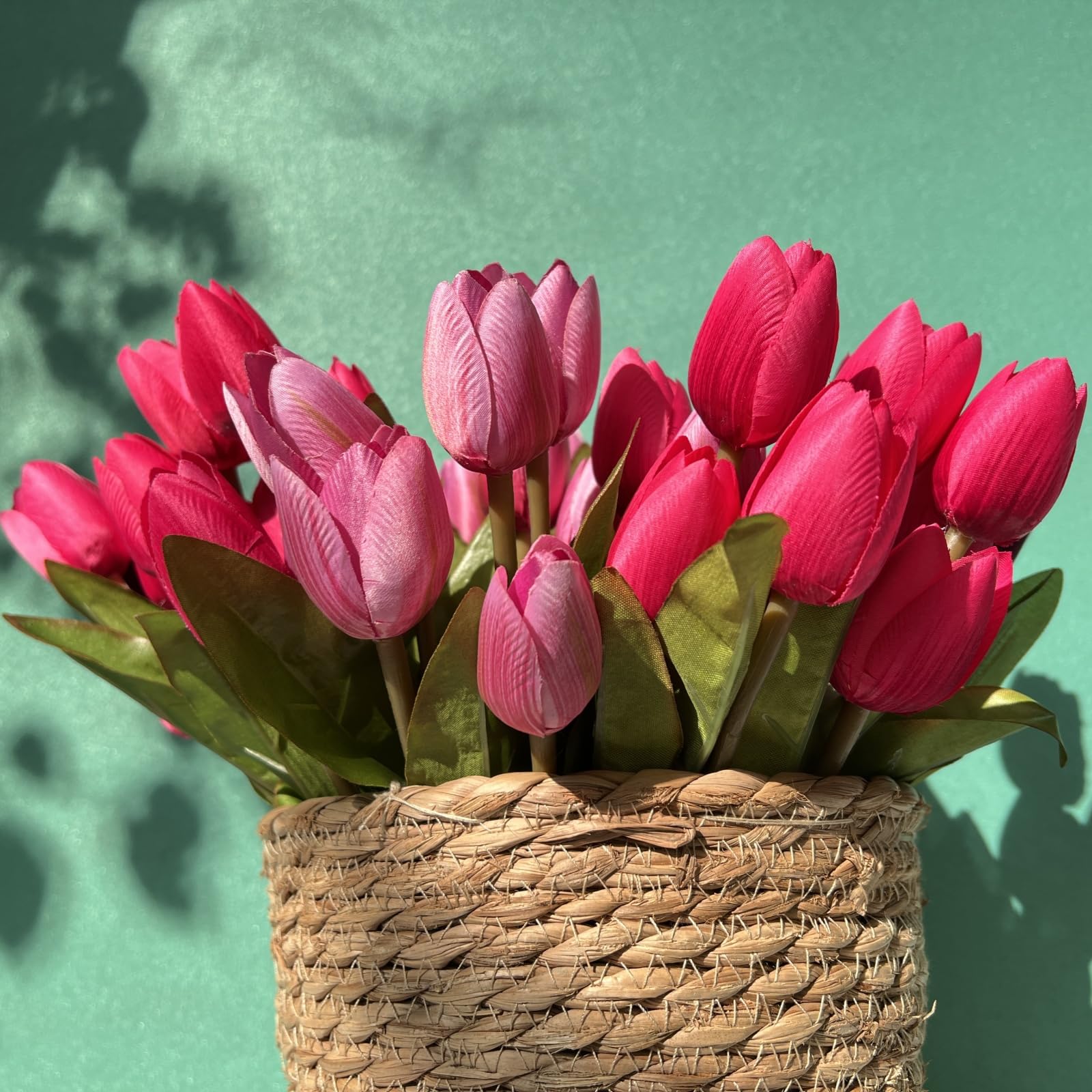 Shyshining tulips maintenance-free option, no watering or pruning needed.