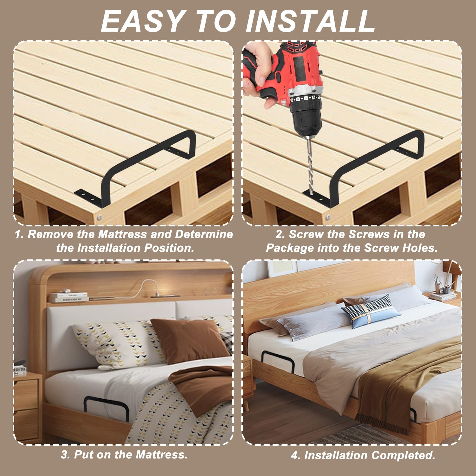 Sibosen bed stabilizer securing a soft mattress during rest.