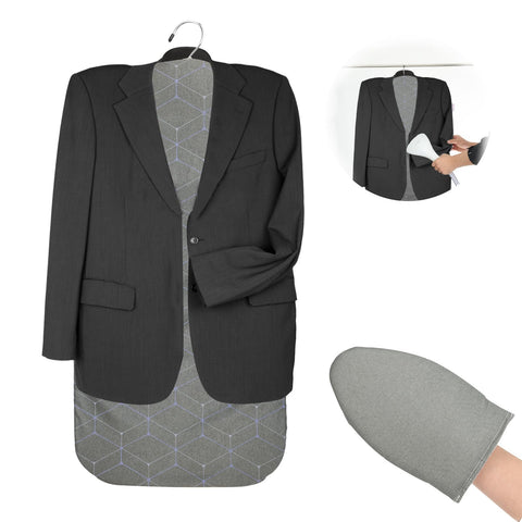 Sibosen steamer board with hanging rotating hook for flexible ironing.