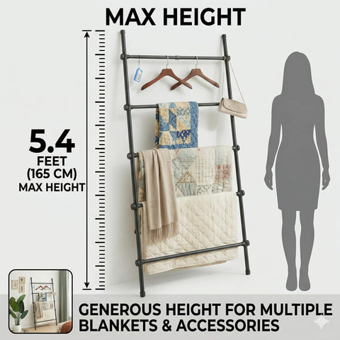 SIBRAD blanket ladder modern farmhouse look complements living spaces.