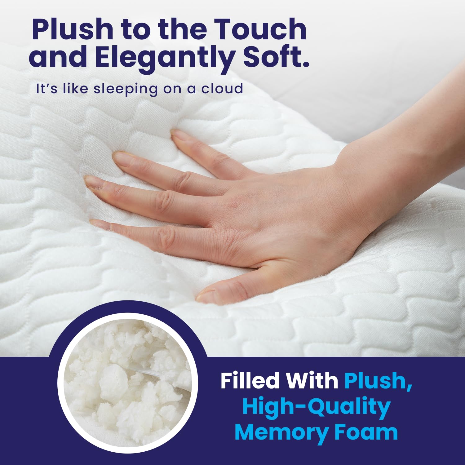 Sidney Sleep foam storage bag keeps excess filling tidy.