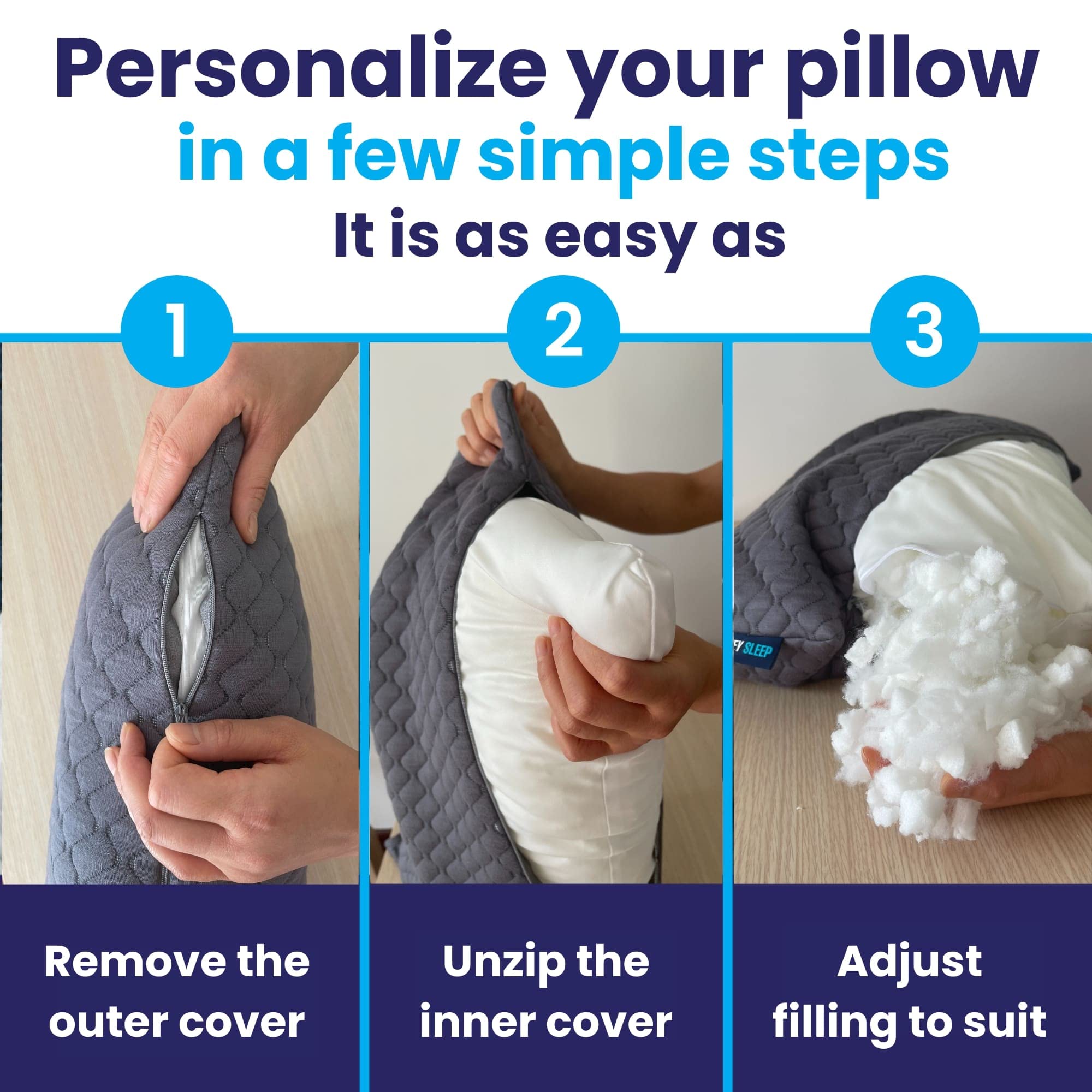Drawstring backpack accompanies the Sidney Sleep pillow for easy travel.