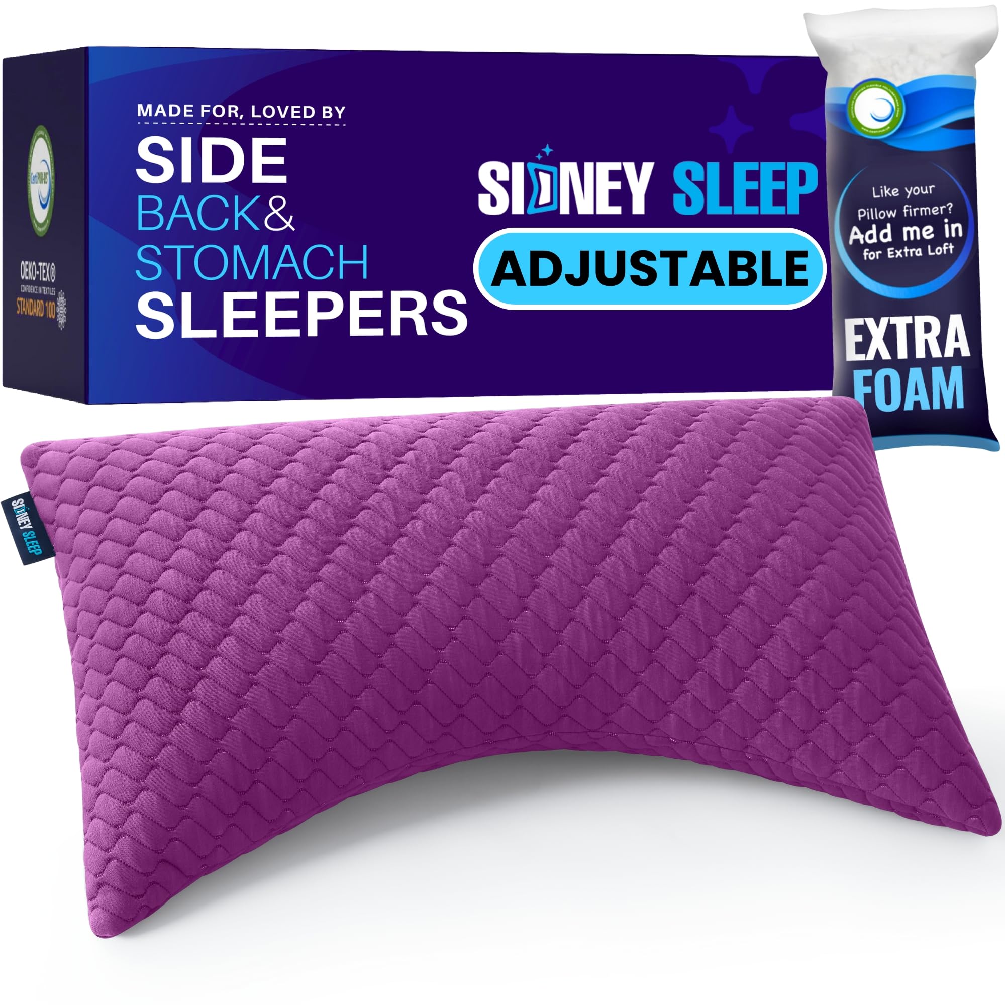 Sidney Sleep additional-fill-included confirms upgrade option for extra comfort.