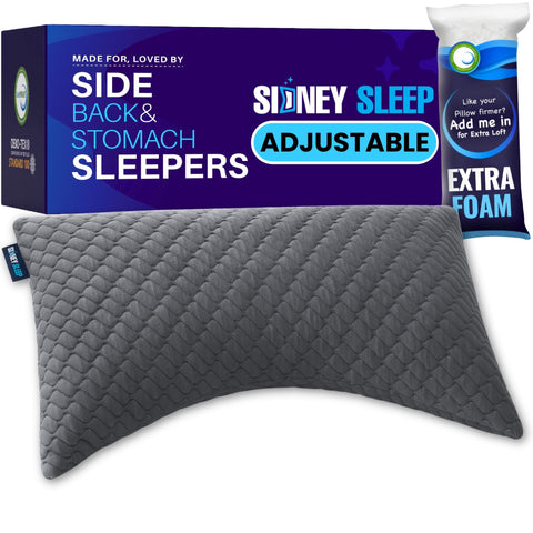 Sidney Sleep adjustable loft pillow for customizable comfort.