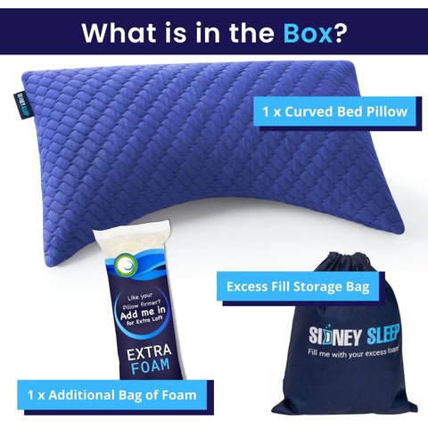 Sidney Sleep pillow queen-size 19x29 provides generous room for neck support