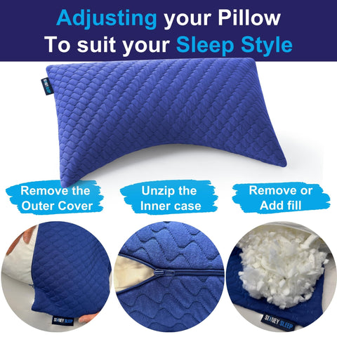 Sidney Sleep pillow side-view showing versatile support for side sleepers