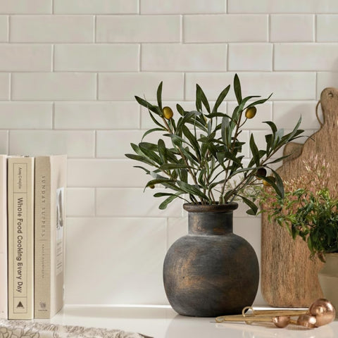 SIDUCAL 6-inch vase serves as a versatile centerpiece for tables and mantels