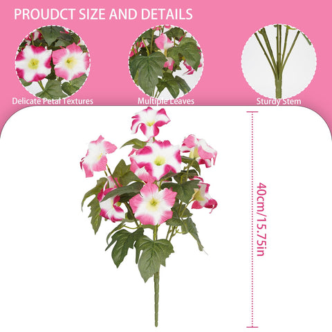 SIECCY faux petunias with realistic textures for year-round color