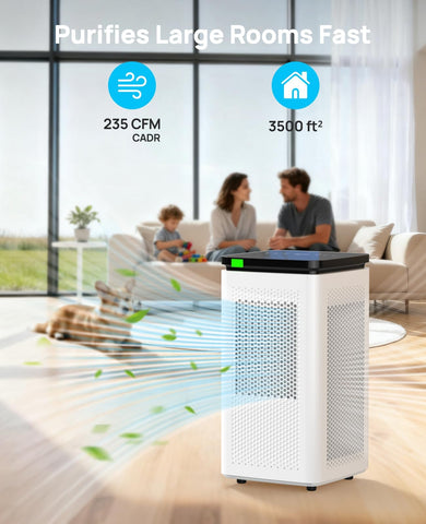 SIESEAN carbon filter reduces odors and smoke for fresher air.
