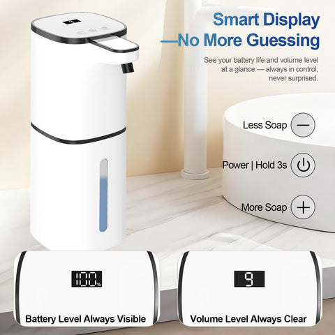 Sigerio LCD display on dispenser indicating status