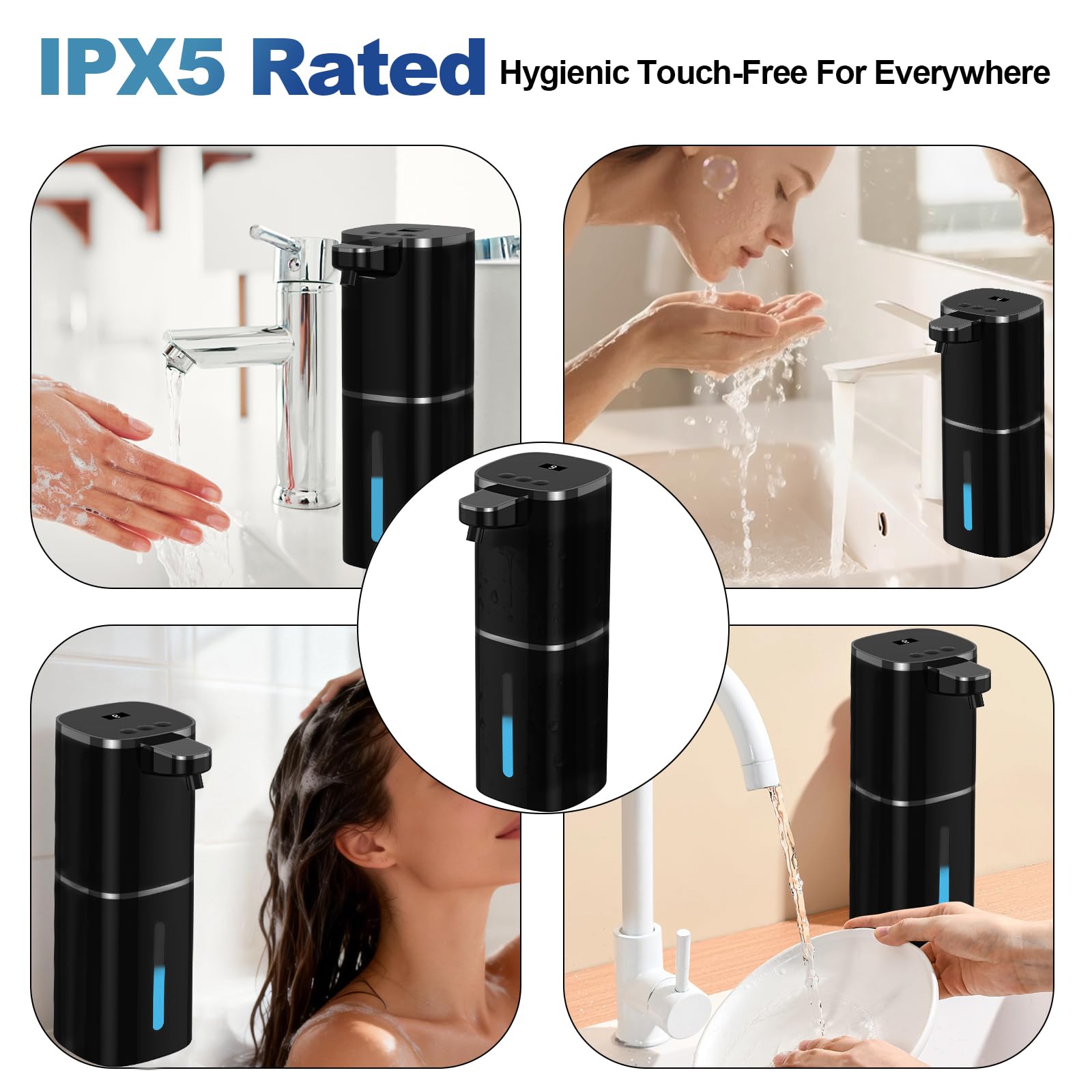 IPX5 splash-resistant build for wet-area use