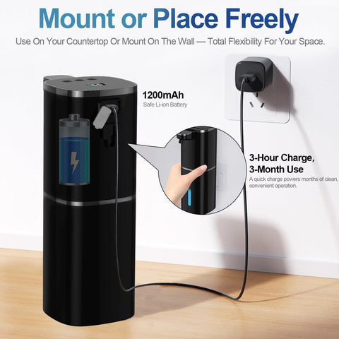 USB 3-hour fast charging for the Sigerio dispenser