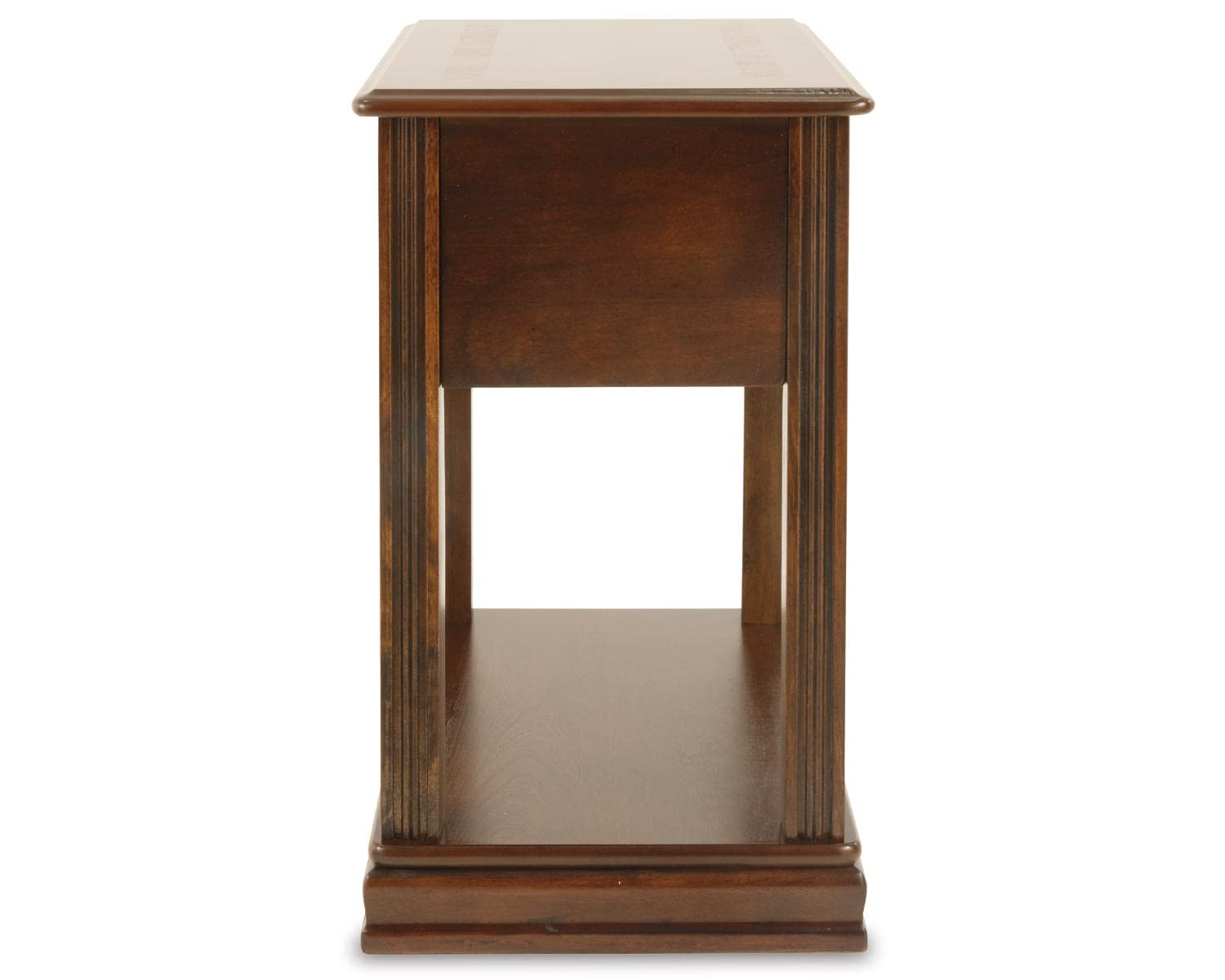 Oil-rubbed finish adds depth and warmth to Breegin end table