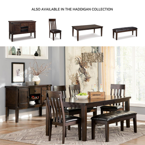 Signature Design by Ashley Haddigan bench tufted details add refined style to dining spaces.