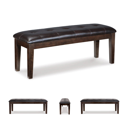 Signature Design by Ashley Haddigan dark brown wood legs offer sturdy support.