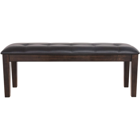 Signature Design by Ashley Haddigan dining bench cushioned seat for comfortable family meals.
