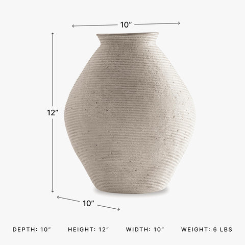 Hannela 10x10x12 inch vase ideal as a tabletop centerpiece