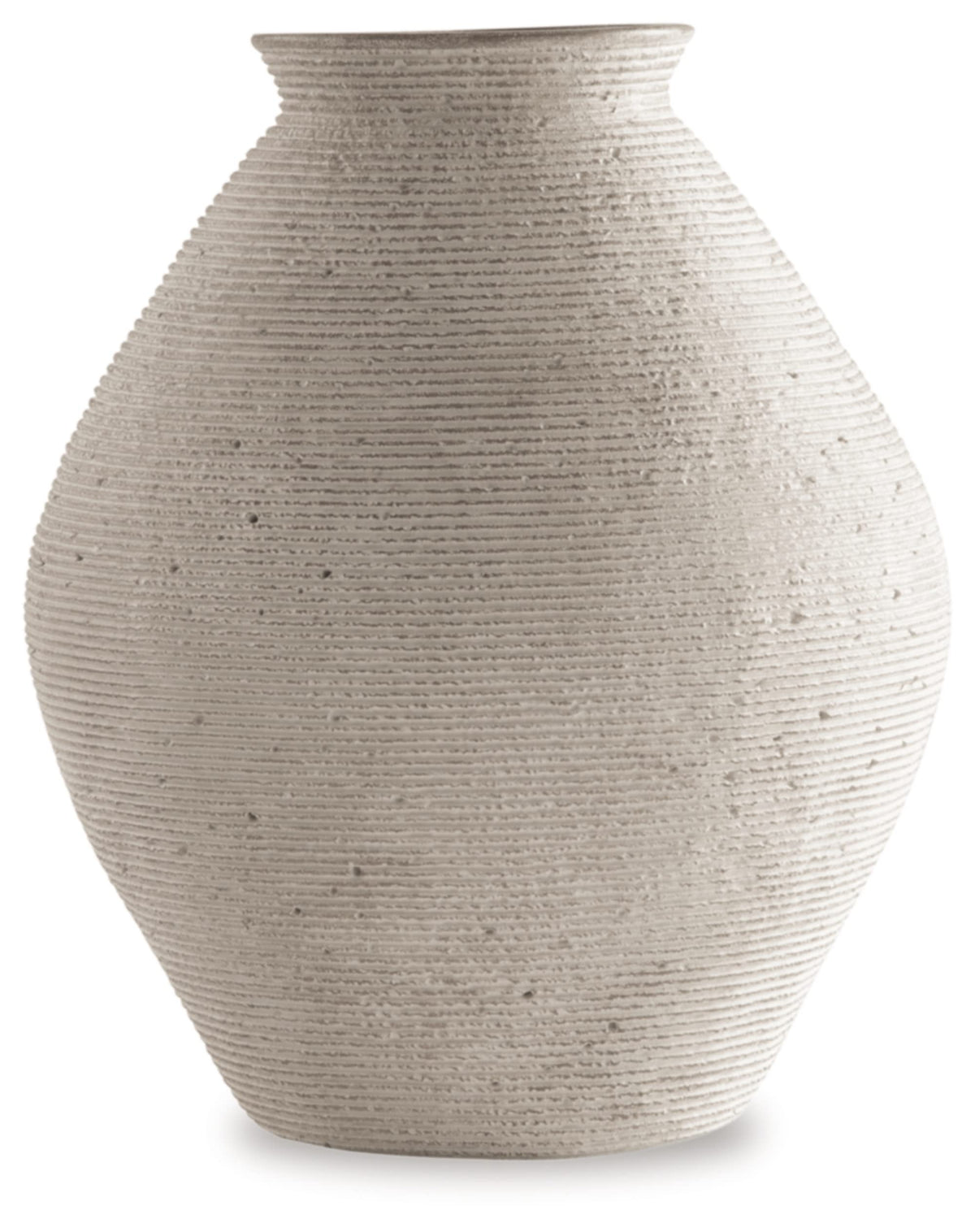 Signature Design by Ashley Hannela vase featuring ribbed texture for artisanal charm