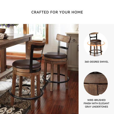 Swivel mechanism enables smooth conversation flow around the counter