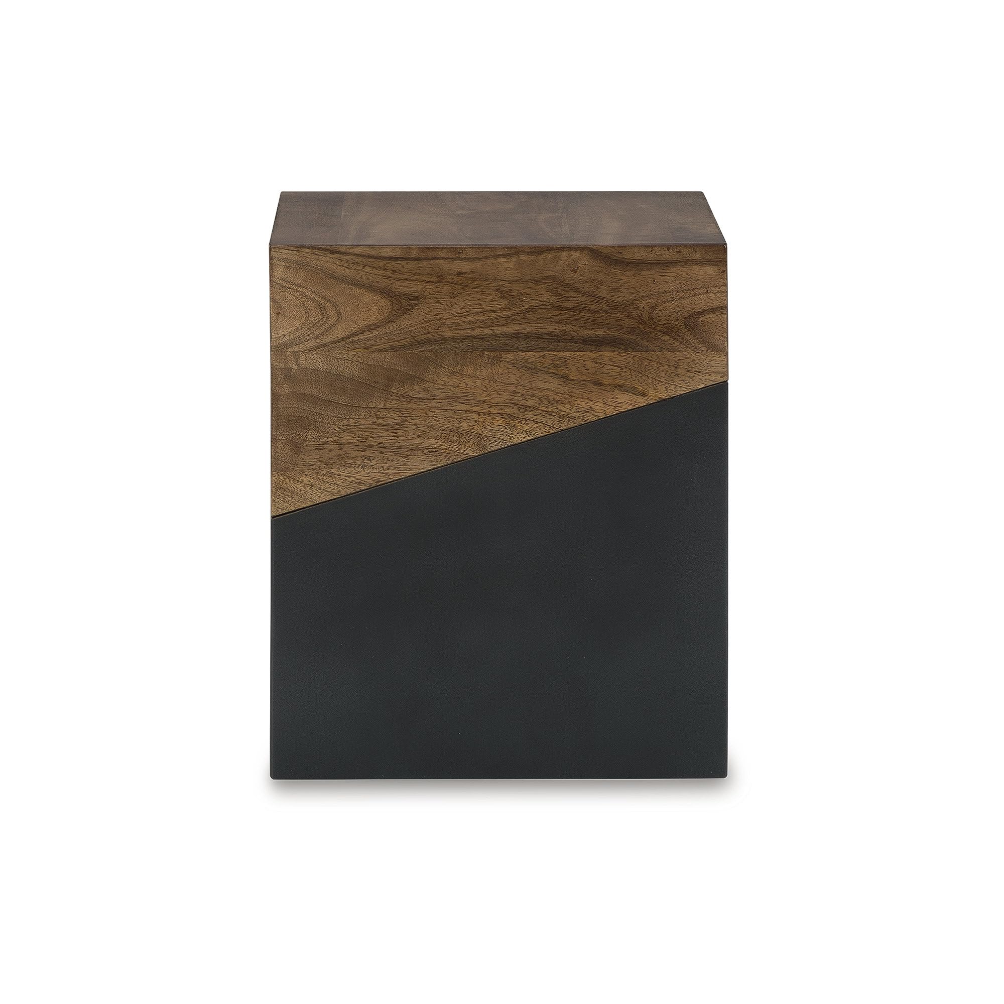 Solid wood and engineered wood construction for sturdy support and lasting style.