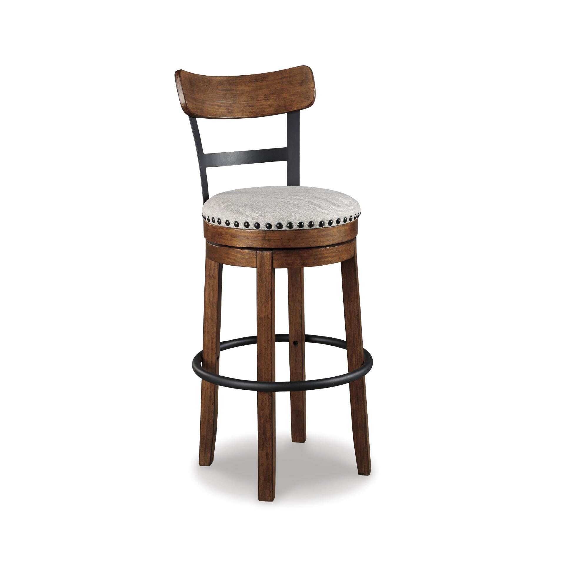 Signature Design by Ashley Valebeck barstool wood and metal construction for durable kitchen seating