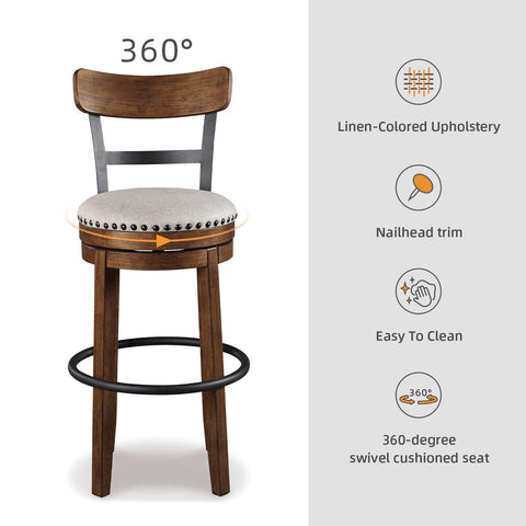 Signature Design by Ashley Valebeck linen cushioned seat for everyday comfort