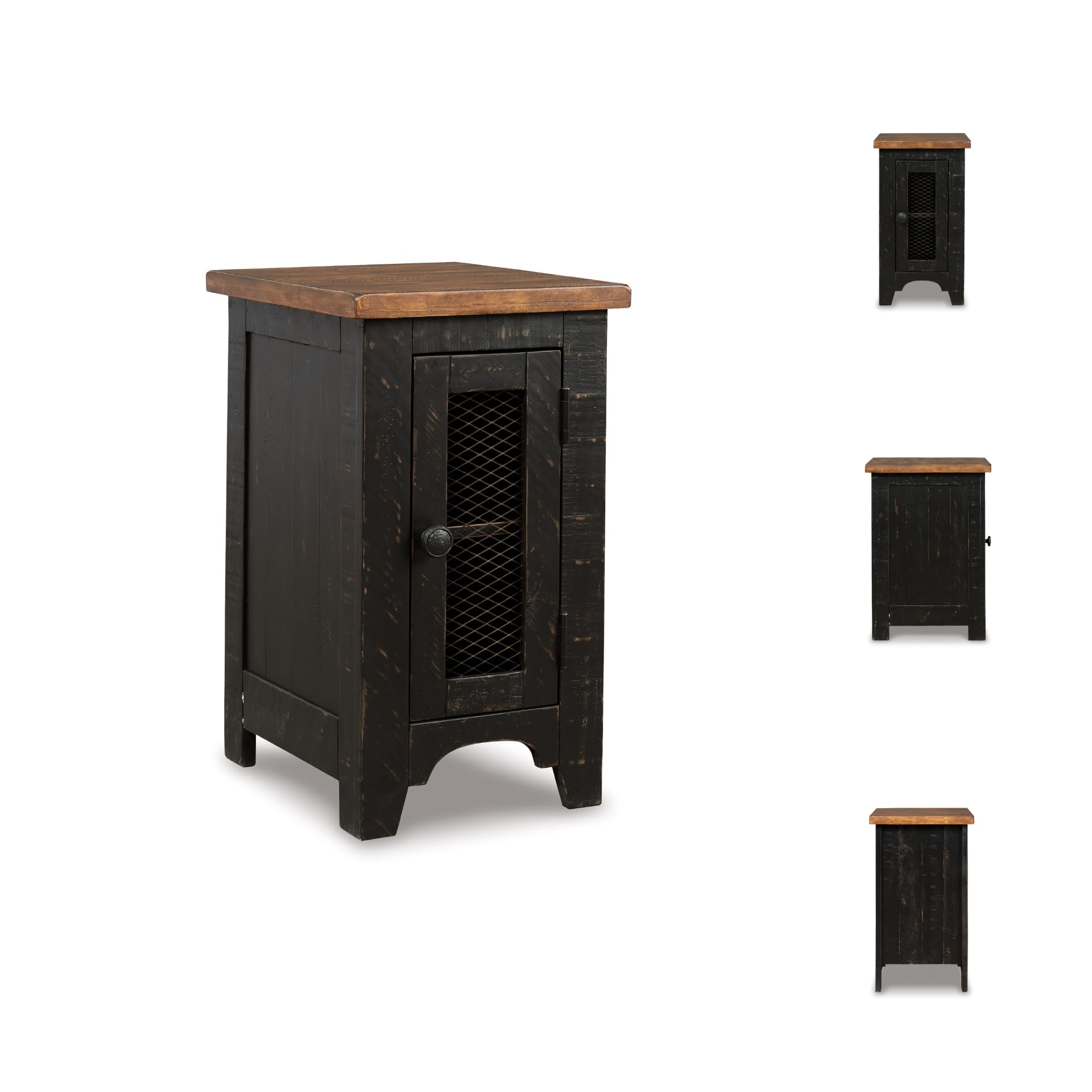 Center shelf on Valebeck end table for books and remotes.