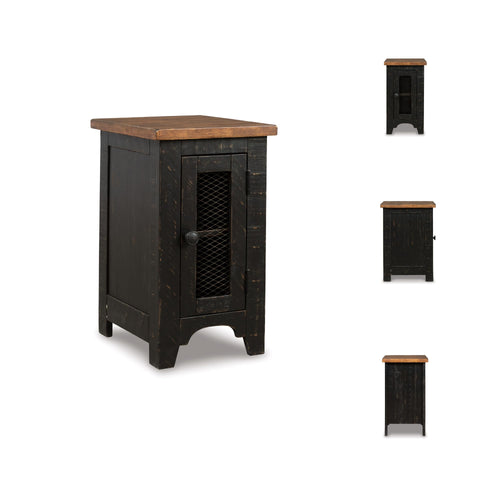 Center shelf on Valebeck end table for books and remotes.