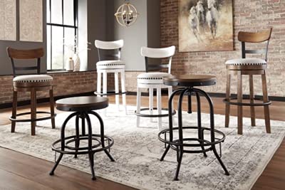 Signature Design by Ashley Valebeck linen seat provides soft support during meals