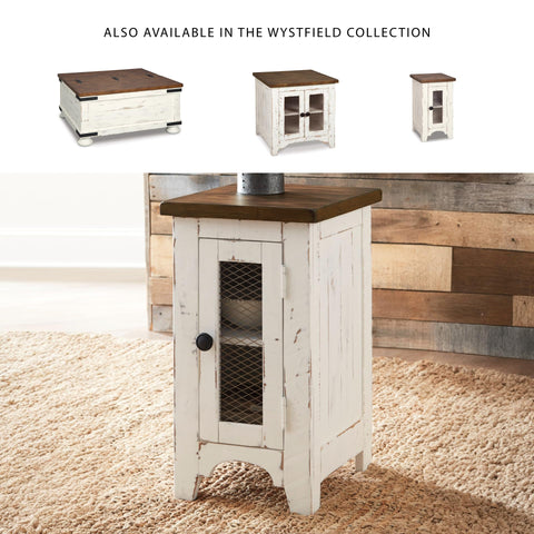 Wystfield distressed finish adds rustic farmhouse charm to living spaces