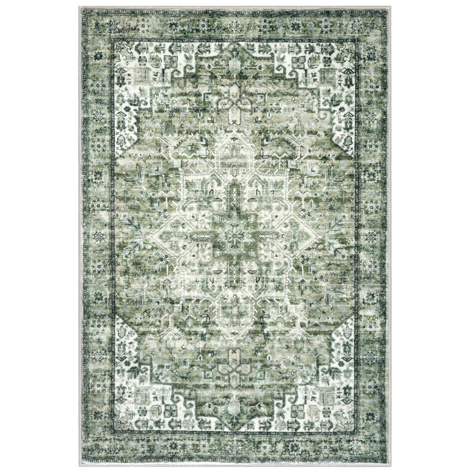 SIILOOM 2x3 rug durable low-pile construction resists daily wear