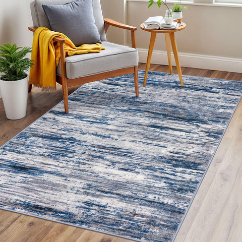 SIILOOM rug with non-slip backing provides stable grip on smooth floors.