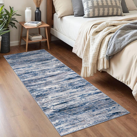 SIILOOM rug with non-slip backing provides safe placement in kitchens and foyers