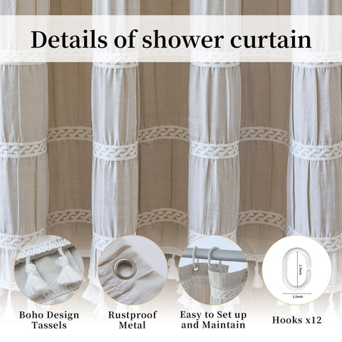 Siiluminisoy Cream Shower Curtain gift-ready for housewarmings.