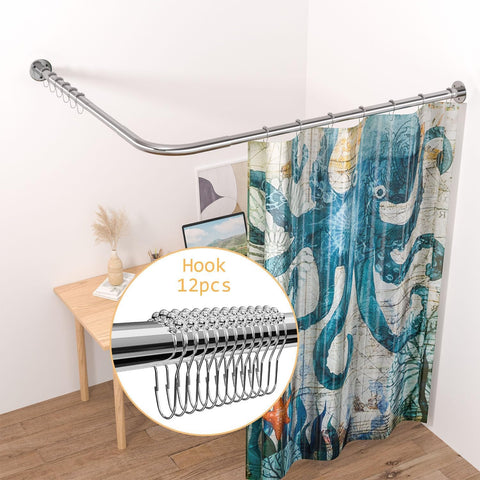 Includes 12 rings for easy curtain hanging with the Sikaiqi rod
