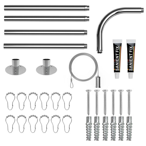 Adjustable sizes of the Sikaiqi L-shaped rod demonstrated in configurations