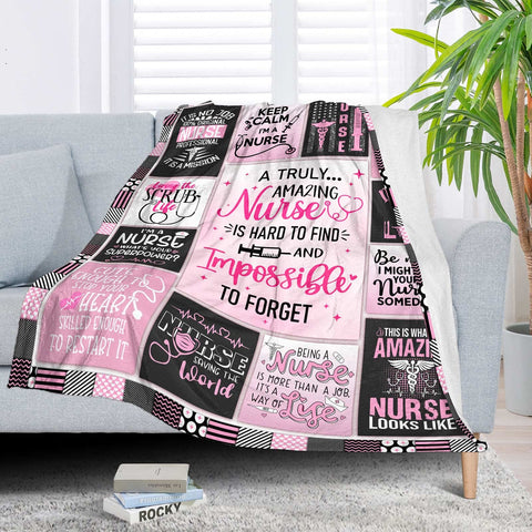 SIKLTY nurse gifts throw blanket folded for compact storage.