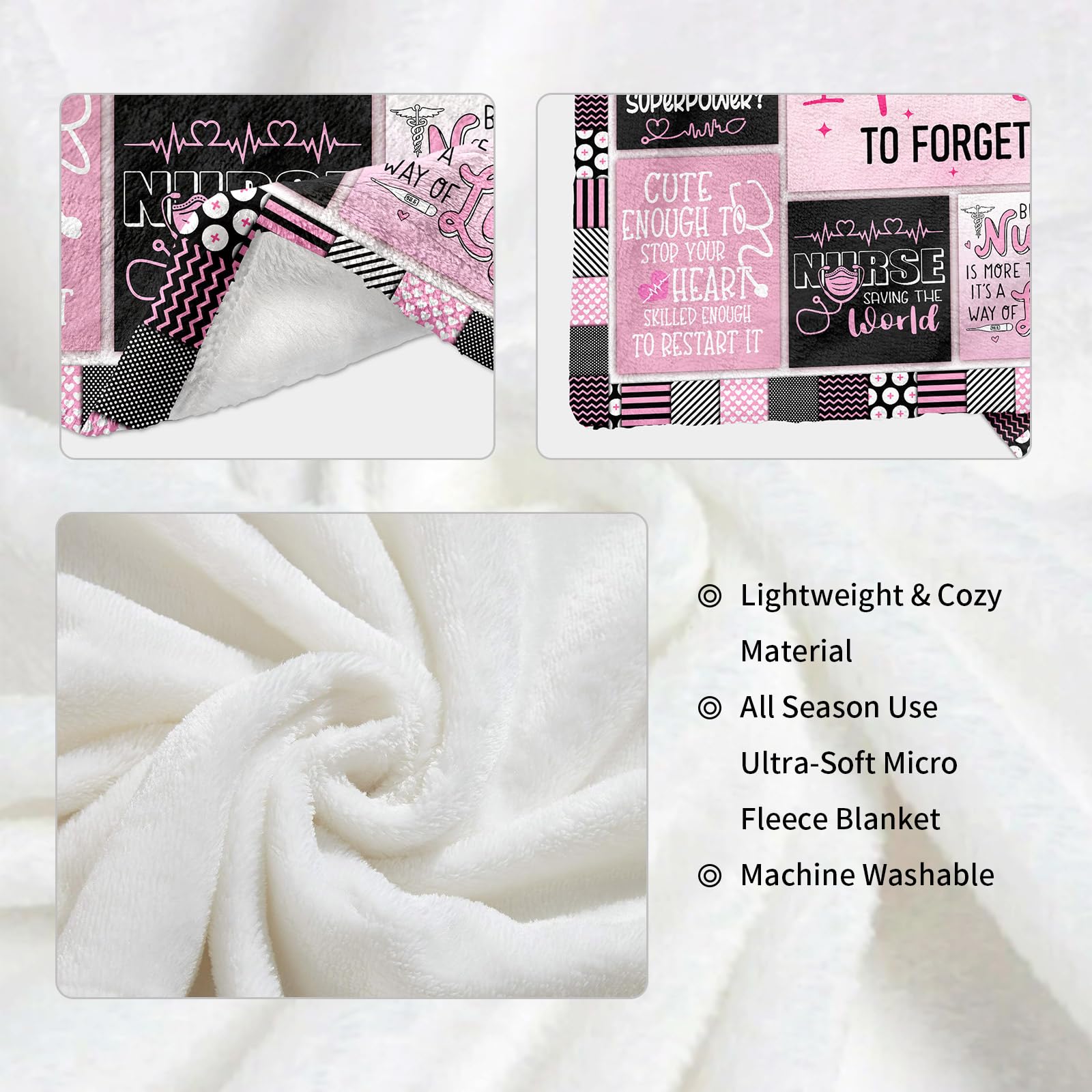 SIKLTY nurse gifts throw blanket gift-ready presentation.