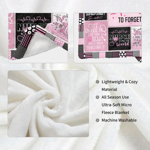 SIKLTY nurse gifts throw blanket gift-ready presentation.