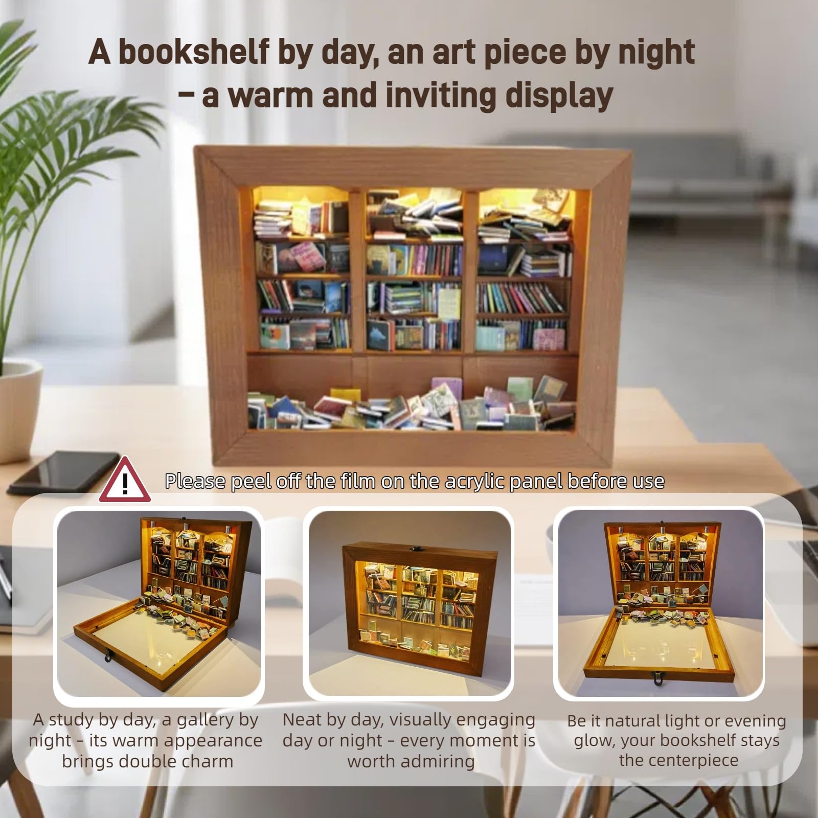 Silanit Anxiety Bookshelf six decorative lights provide a gentle glow
