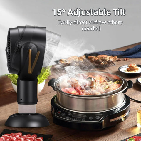 Silanit Desktop Smoke Purifier side angle, portable USB-powered setup.
