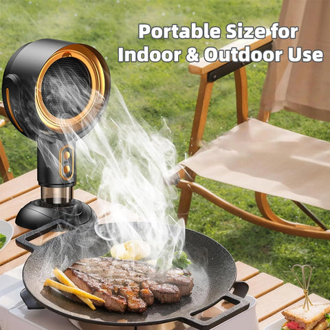 Silanit Desktop Smoke Purifier tilt adjustment, 15-degree airflow control.