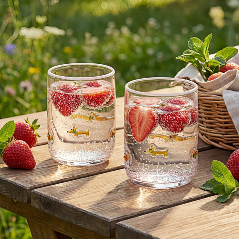 SiliFine dachshund glass 14oz perfect for weddings and celebrations