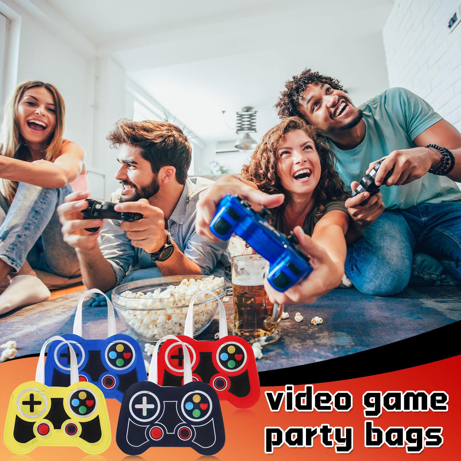 Silkfly 24-pc gaming party bags set, ready for bulk gifting at events.