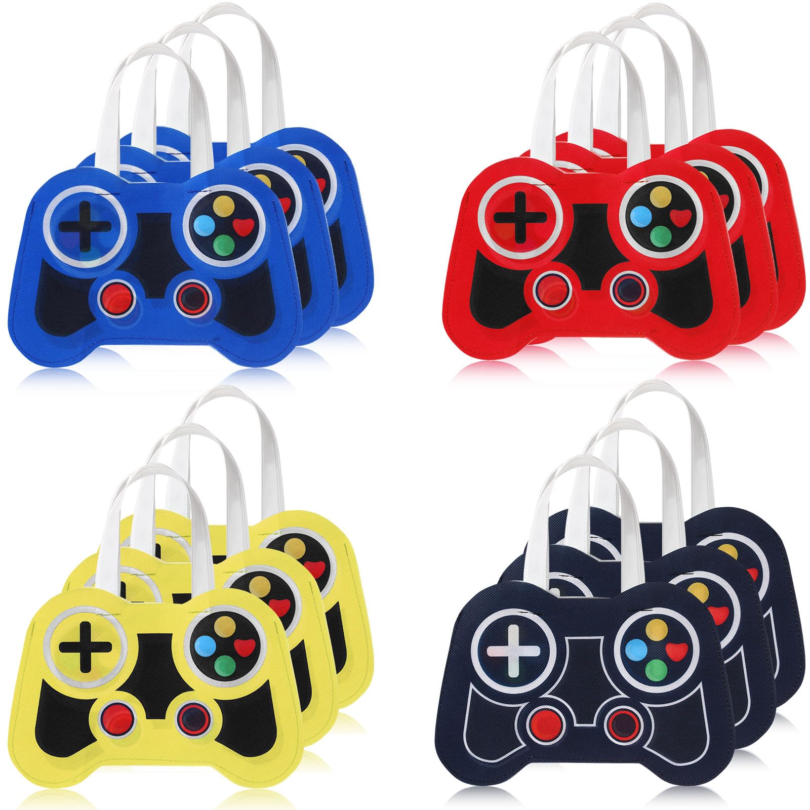 Silkfly red video game party bag with handle, great for gifting at gaming events.