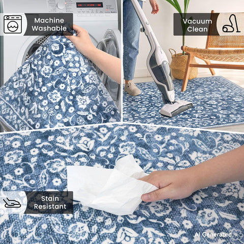 SILOLOOM small area rug for foyer; 2x3 fits entryways and bedside spaces.